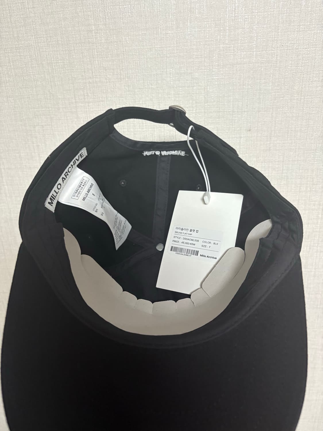 Millo archive Isoline Flat Cap - Black 상품이미지3