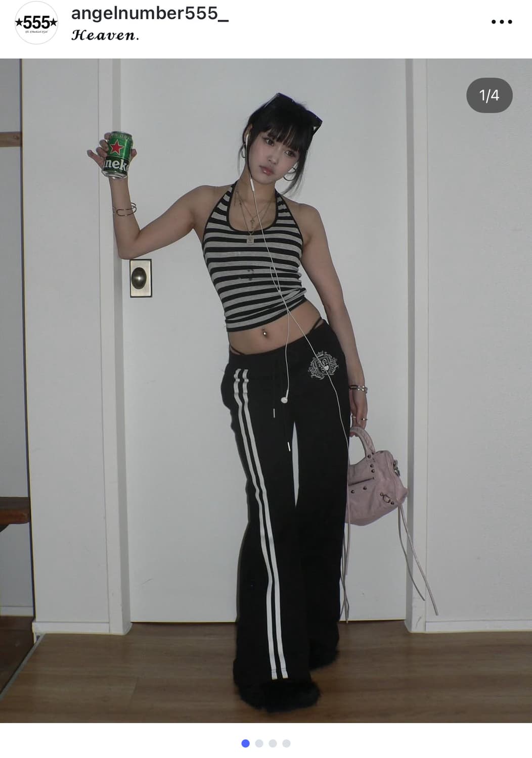 엔젤넘버 555 엔젤릭 스웻팬츠 그레이 상품이미지3