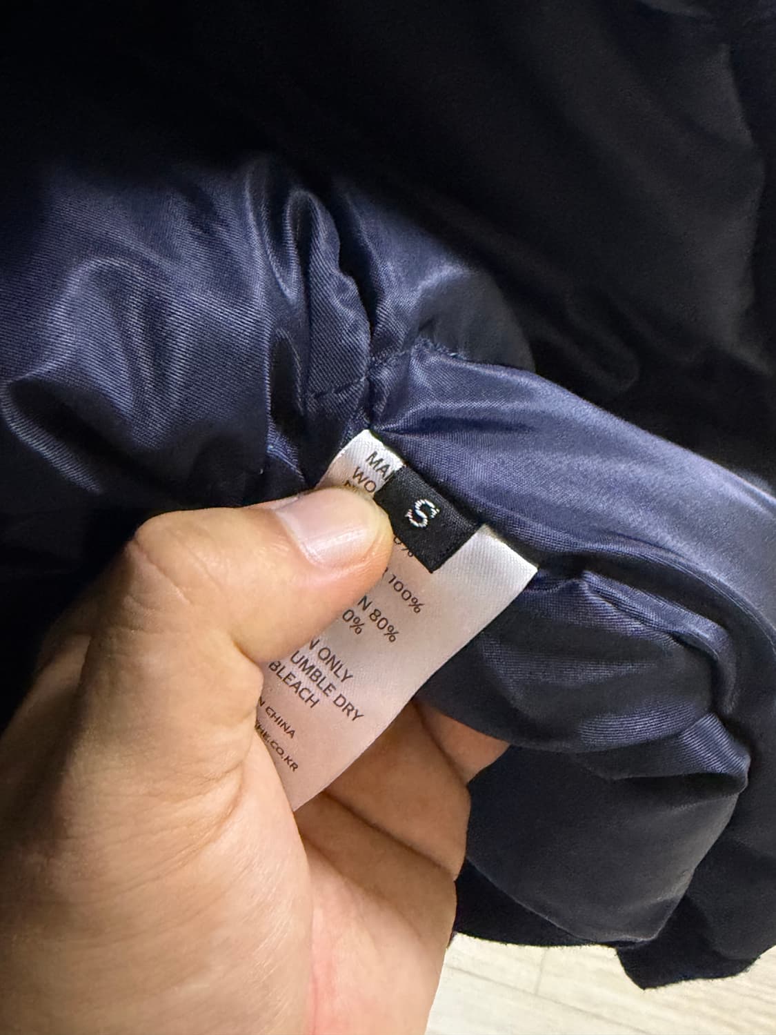 라마르쉐홀리데이 LMH-101 다크네이비 울 헤비다운 롱패딩 파카 S 상품이미지6