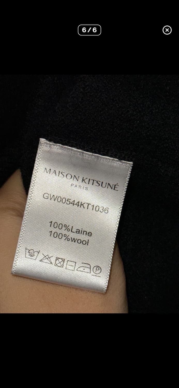 메종키츠네 더블 폭스 헤드 가니건 XS 블랙 상품이미지4