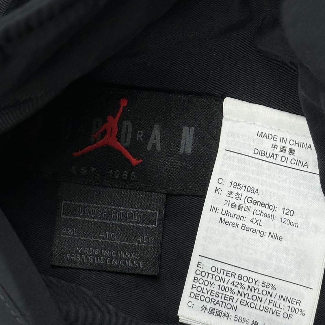 조던 점프맨 블랙 스테이트먼트 리버시블 점퍼 (4XL) 상품이미지9