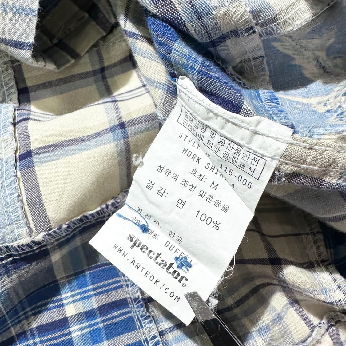 스펙테이터 마드라스 체크 페이즐리 패치워크 워크 셔츠 상품이미지8