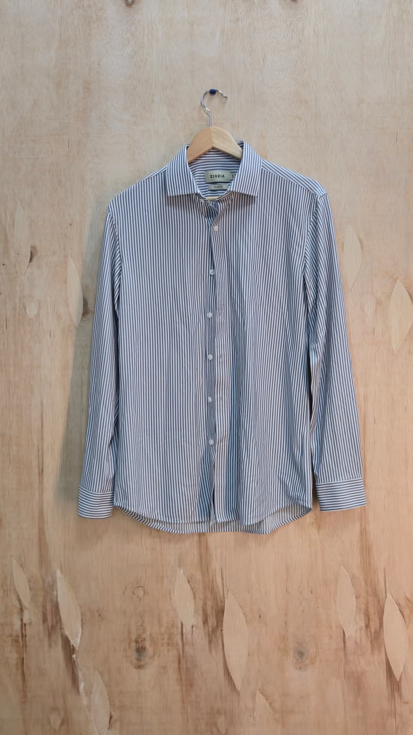 Ziozia 셔츠 블루 스트라이프 slim fit 100 상품이미지1