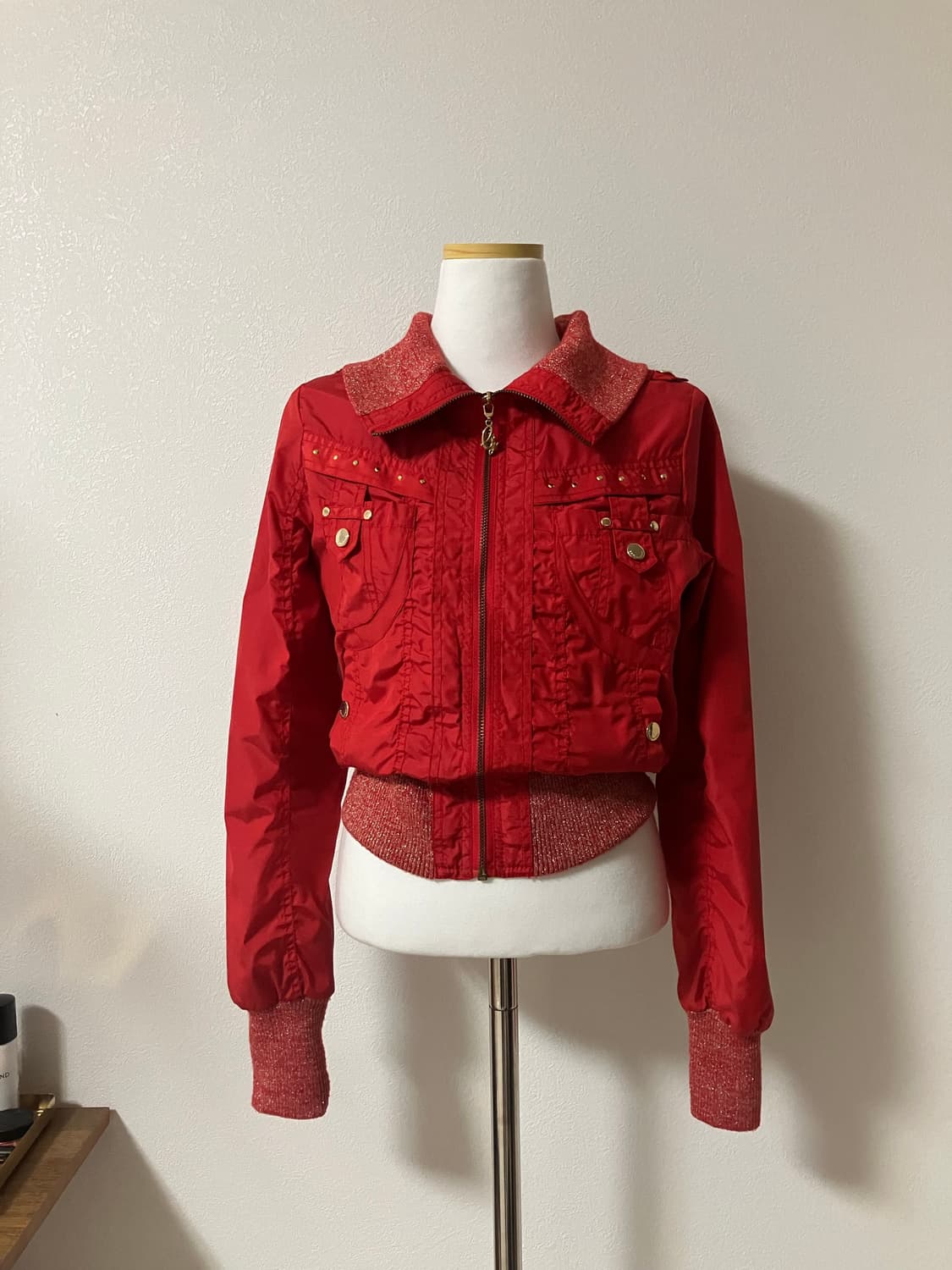 GGPX 지지피엑스 나일론 크롭 항공점퍼 y2k 오네갸루 라떼갸루 상품이미지1