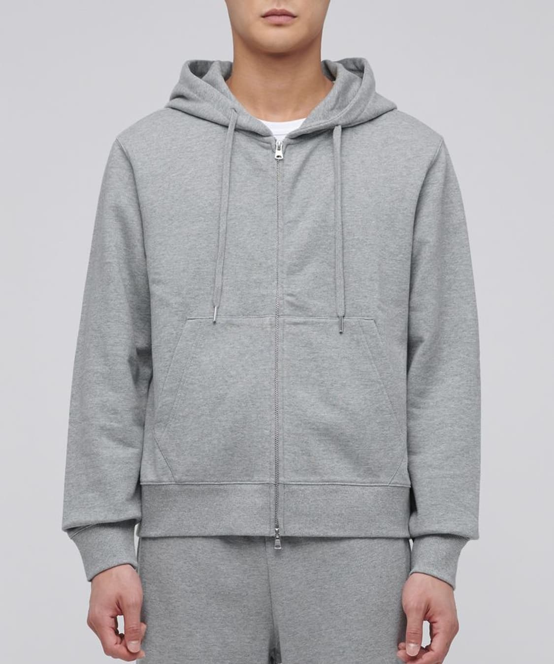 무신사 스탠다드 후드집업 짧은길이 그레이 2XL 상품이미지4