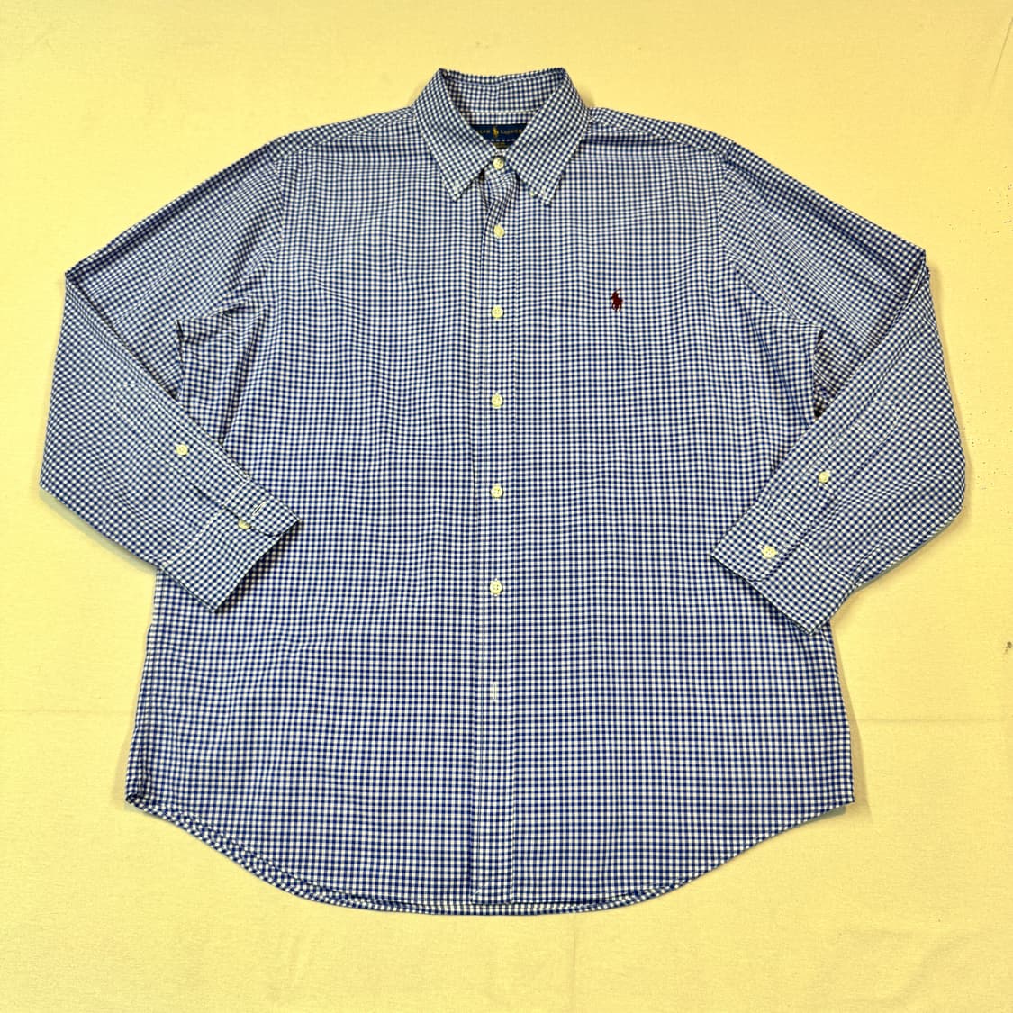 L) 폴로 랄프로렌 클래식핏 블루 깅엄 체크 포플린 셔츠 상품이미지1