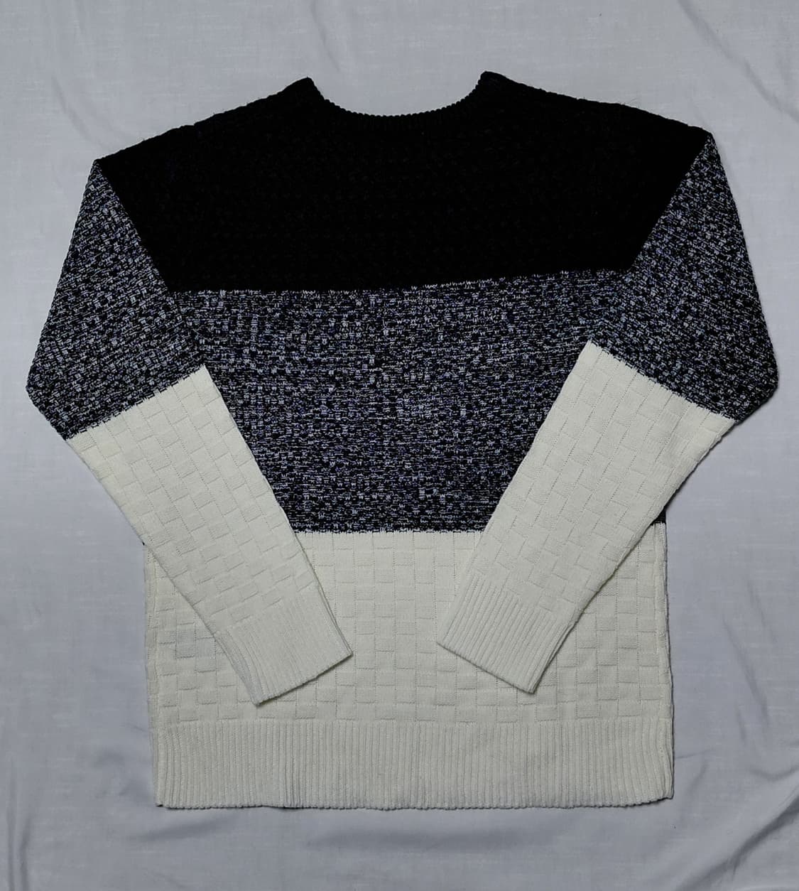 일본 브랜드 TAKA-Q(타카큐) 3단 컬러 배색 니트 스웨터 (L) 상품이미지7