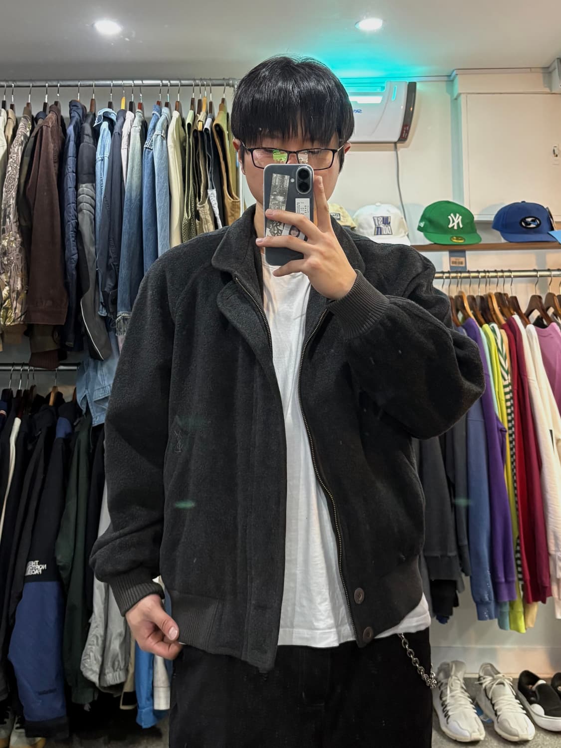 입생로랑 모직 블루종 상품이미지7