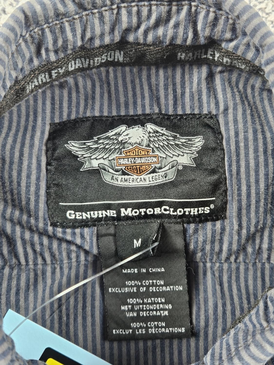 할리데이비슨 스트라이프 포켓 바이커 셔츠 ( M ) / 10721 상품이미지8
