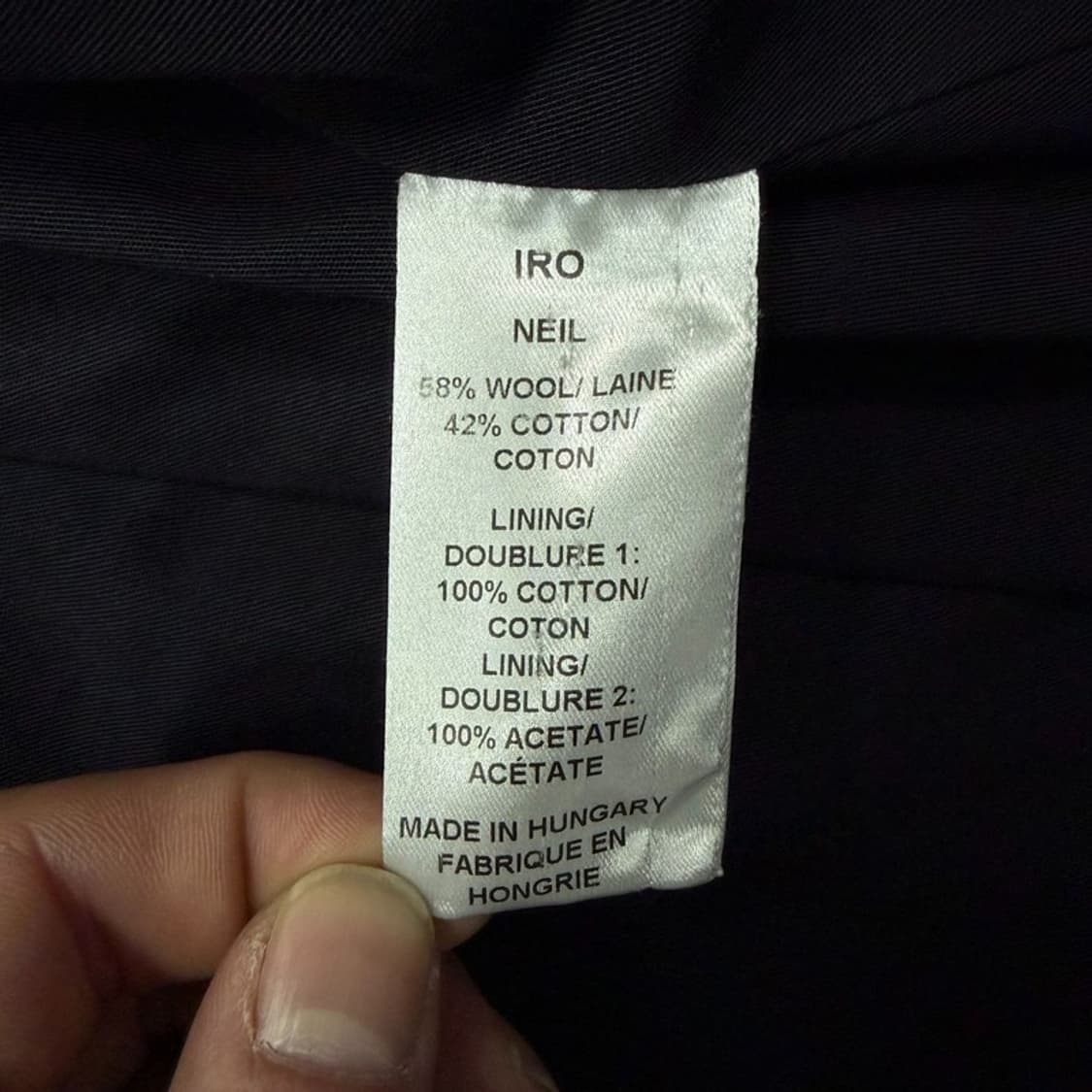 이로 울 코튼 싱글 코트 v1935 상품이미지7