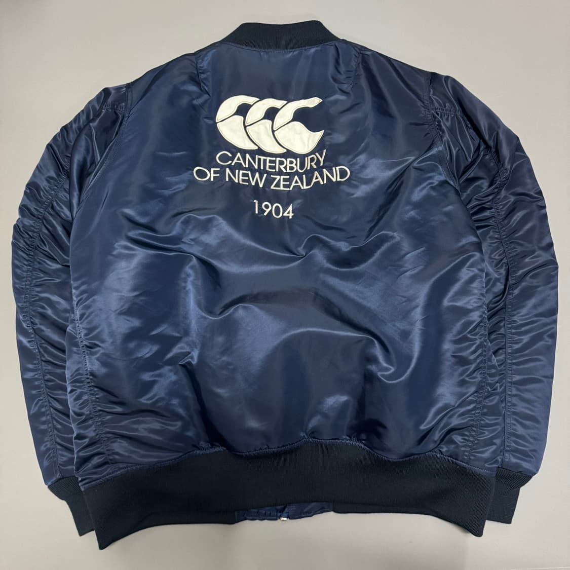 캔터베리 네이비컬러 나일론 양면 자수 패치로고 MA-1 플라이트 자켓 상품이미지8