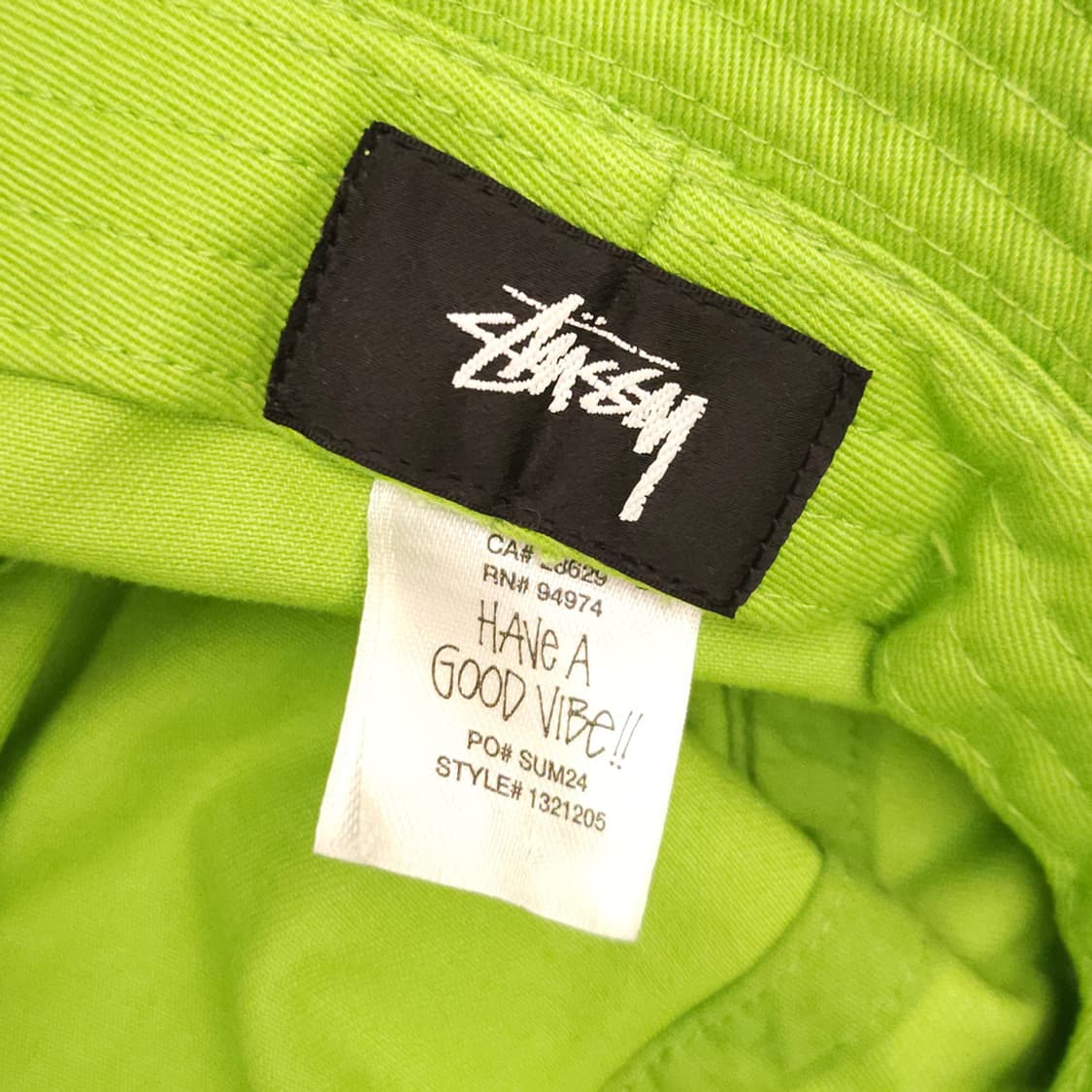 crown applique bucket hat lime 상품이미지5
