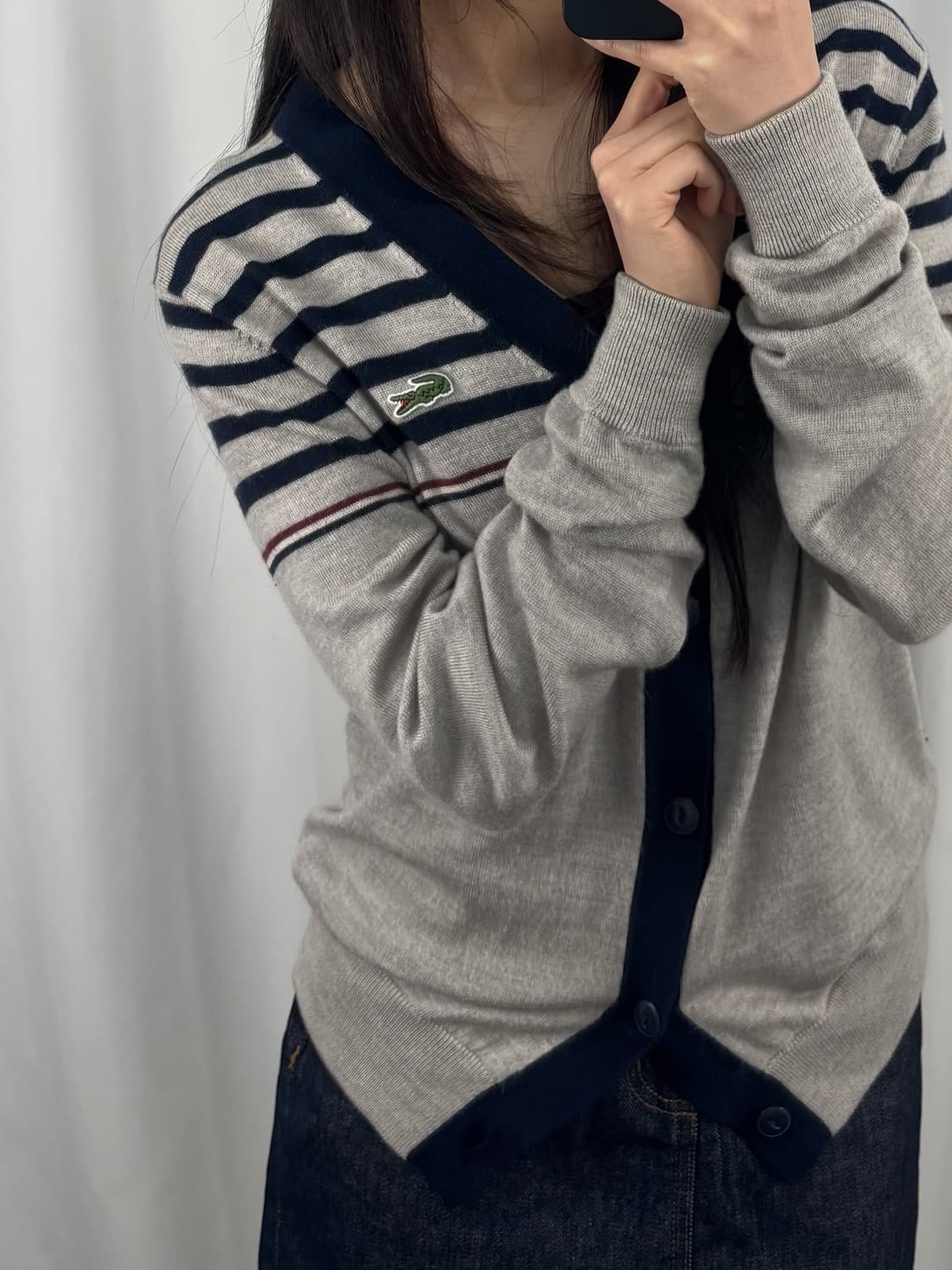라코스테 그레이 가디건 상품이미지1