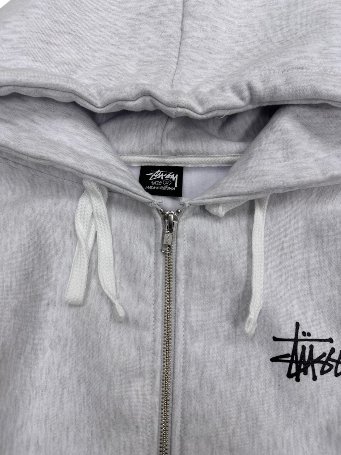 스투시 스웻 후드집업 라이트그레이 (S)  상품이미지3