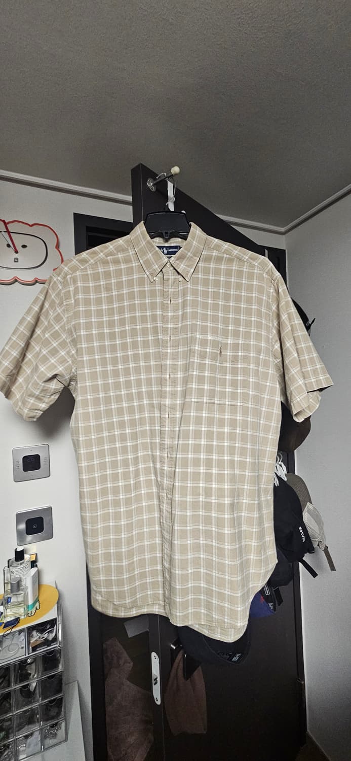 (XL)폴로 반팔 체크셔츠팝니다. 상태양호 상품이미지1