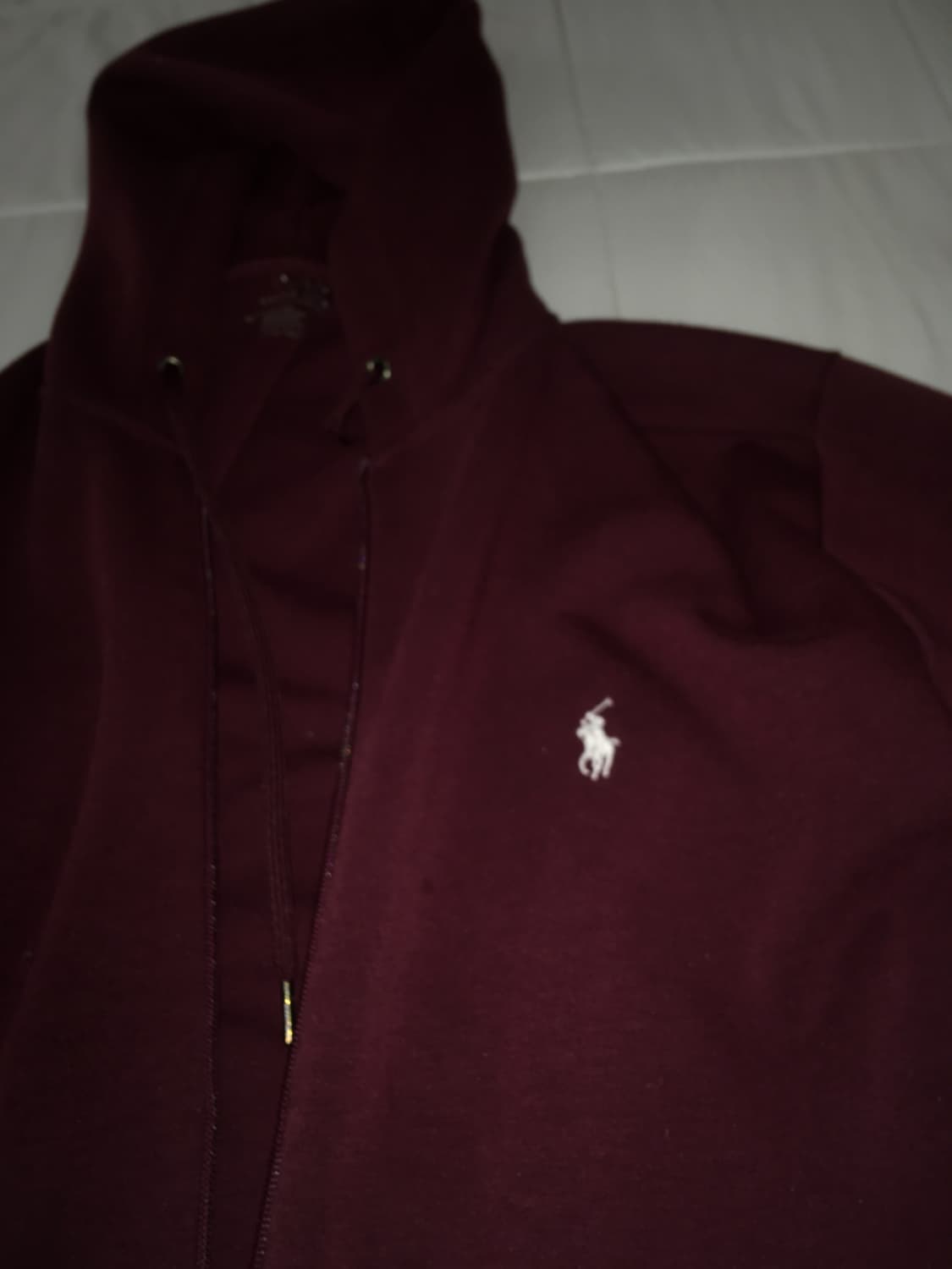 정품 폴로랄프로렌 버건디 후드집업 상품이미지3