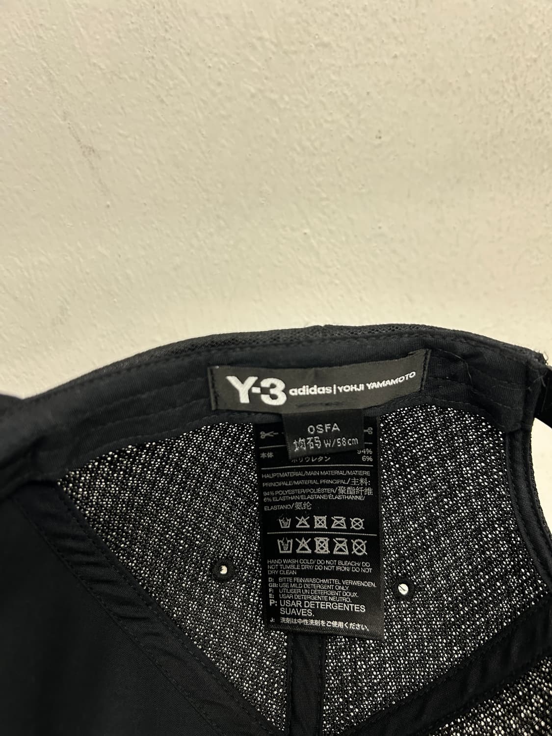 Y-3 요지야마모토 볼캡 블랙 모자 상품이미지3