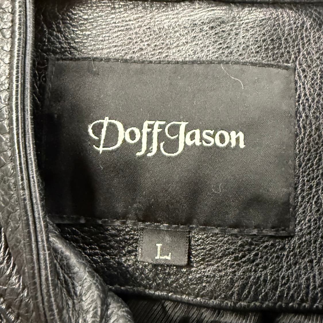 [정품/L] 도프제이슨 블랙 가죽 라이더 자켓 b15 상품이미지5
