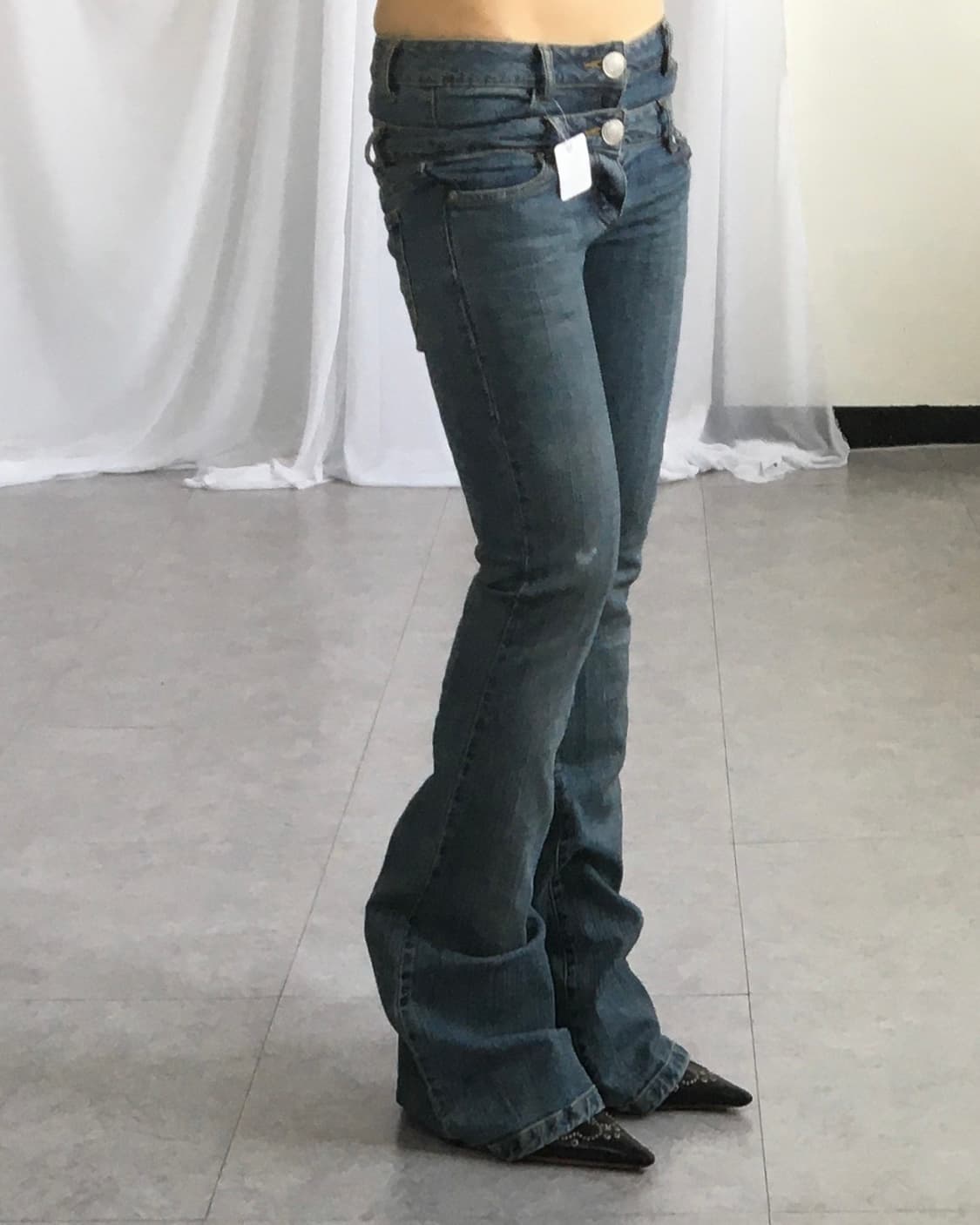 Cecil Mcbee double waist denim pants 상품이미지1