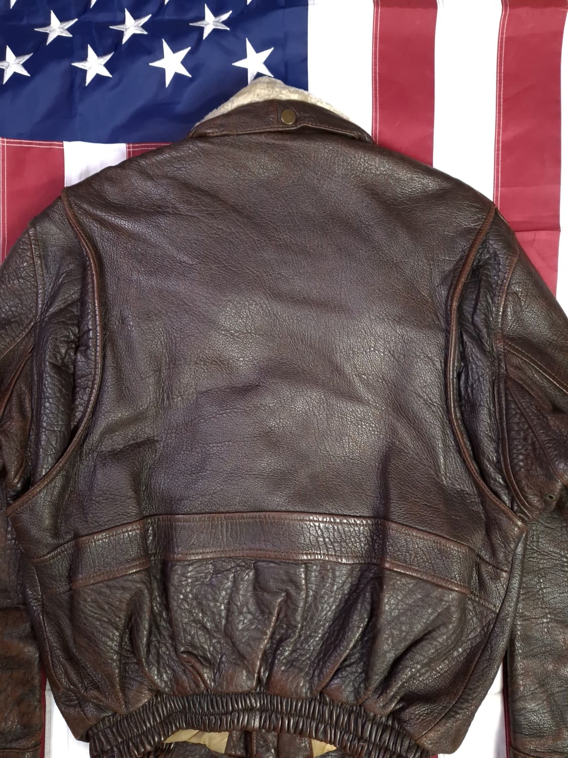 90's 국내산 밀리터리 A-1 리얼레더 항공자켓 상품이미지9