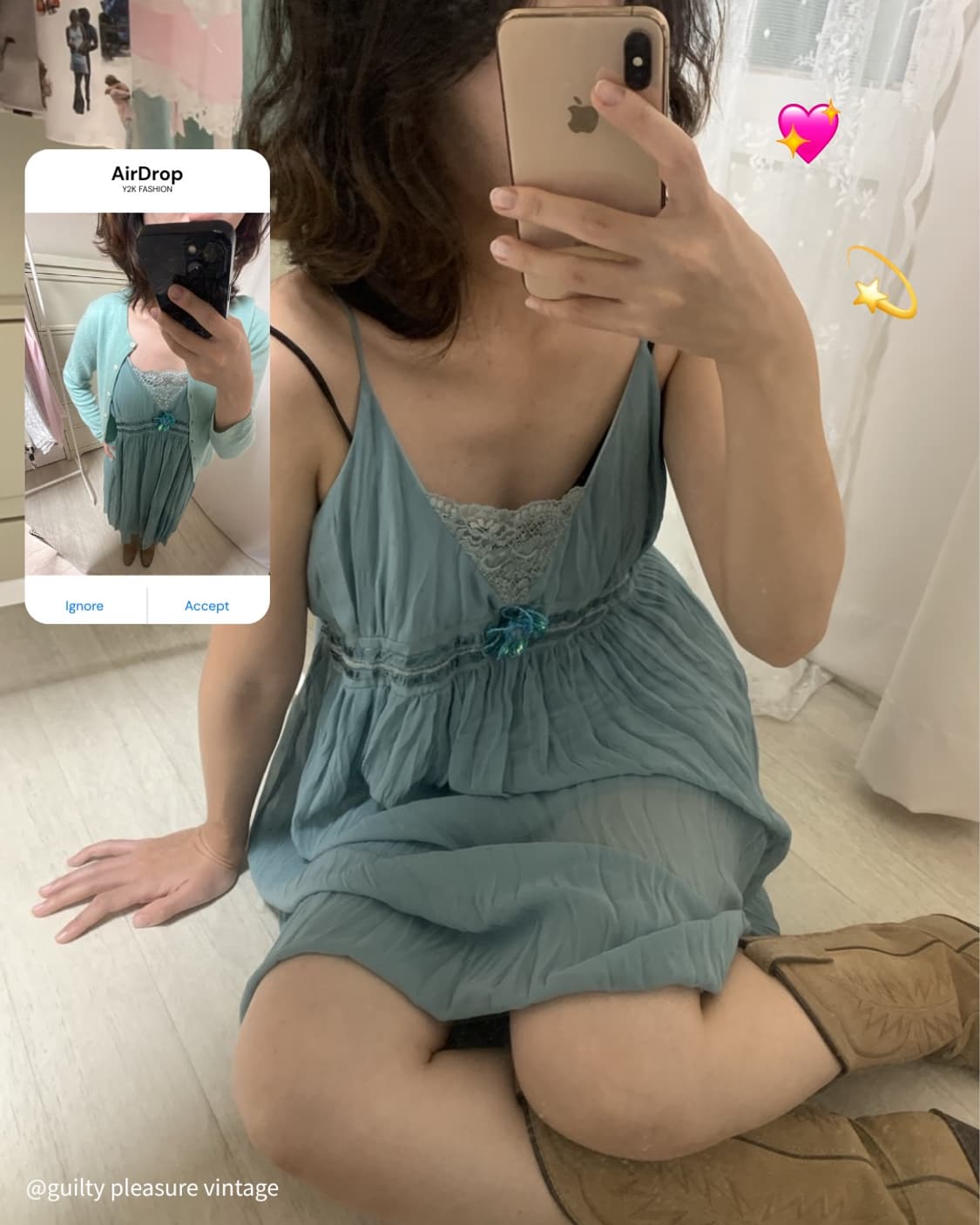 Mint blossom dress (vintage) 상품이미지1