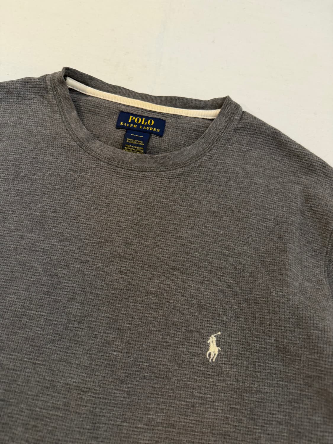 폴로 랄프로렌 와플 써멀 롱슬리브 티셔츠 그레이 상품이미지2