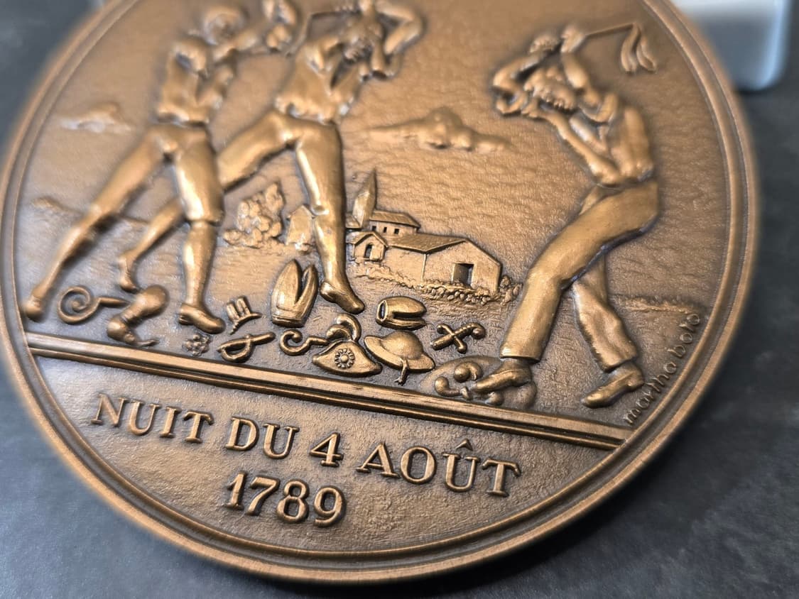 FRANCE, "NUIT DU 4 AOUT 1978" Bronze 상품이미지3