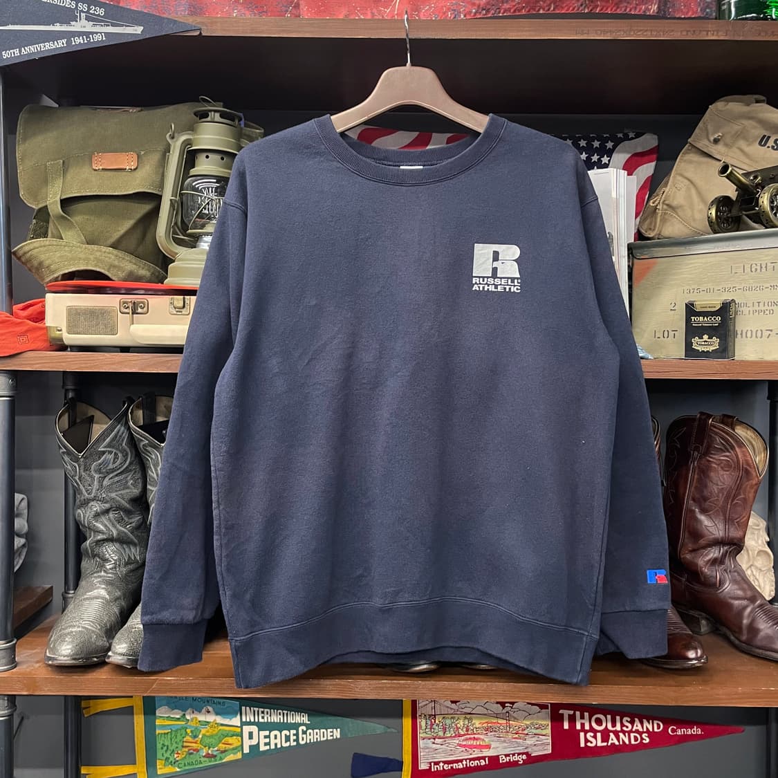 90s 러셀 어센틱 USA 블랭크 빈티지 맨투맨 스웻 셔츠 N107 상품이미지1