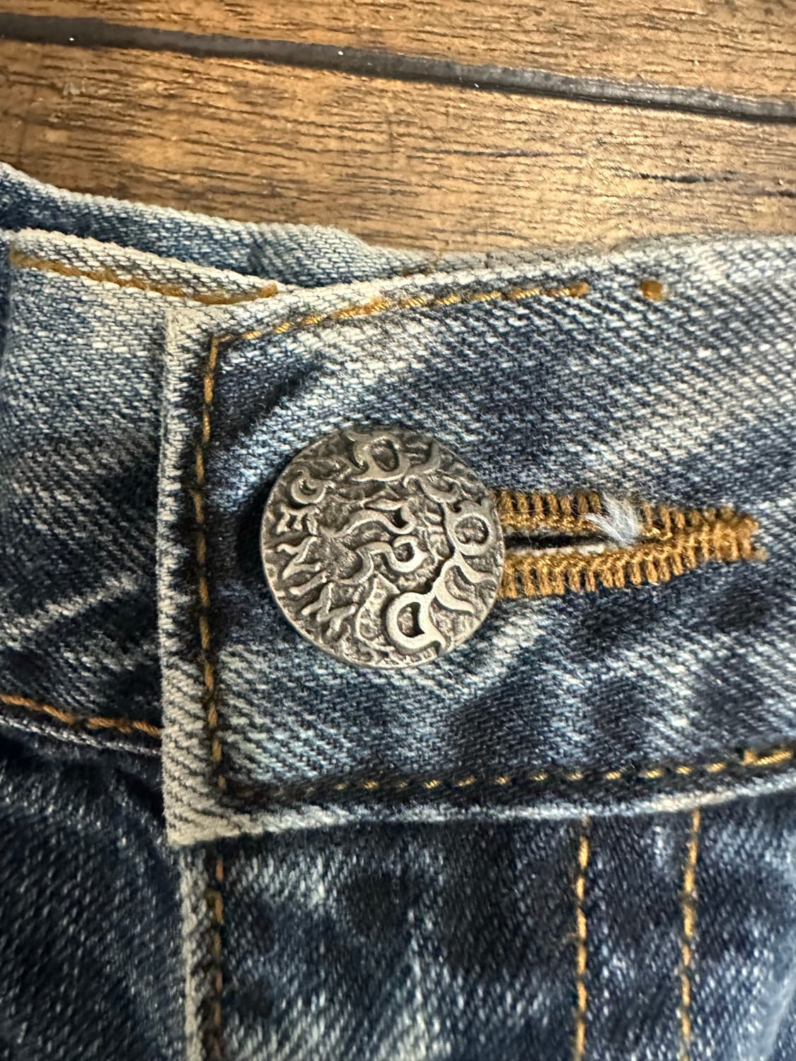 Y2K Poison Denim 스컬 워싱 데님 32 상품이미지6