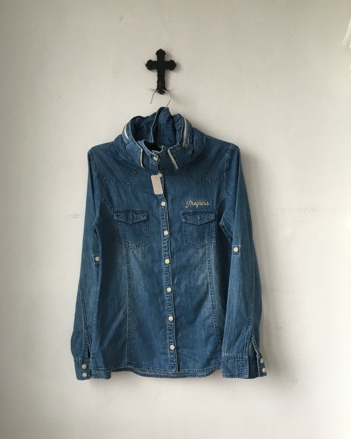 High neck hood shirt 상품이미지2