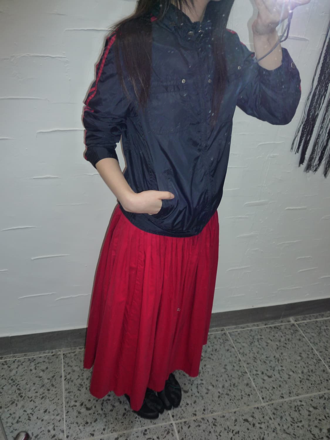Red pleats skirt 상품이미지2