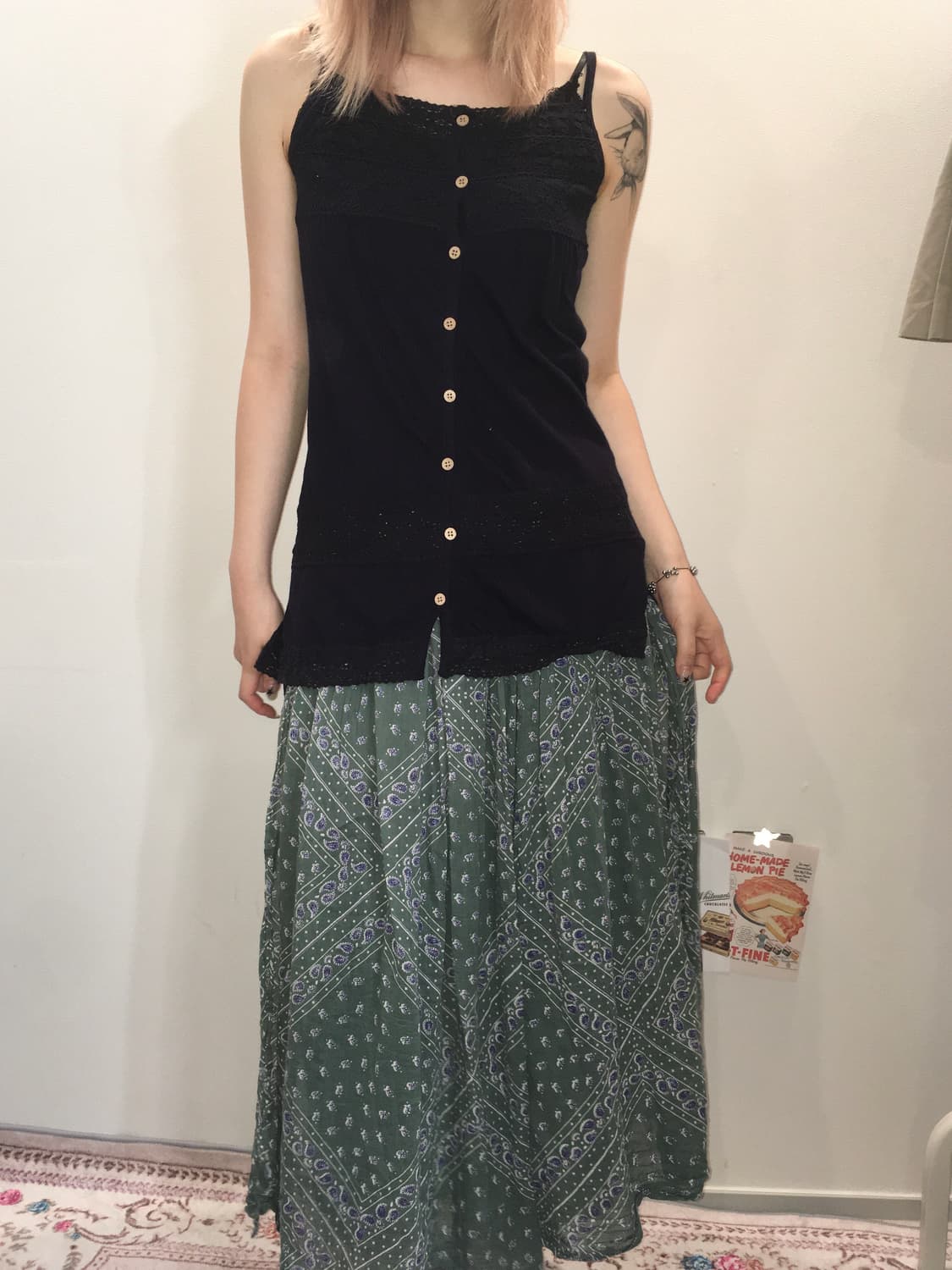 jpn vintage bohemian layered skirt 상품이미지2