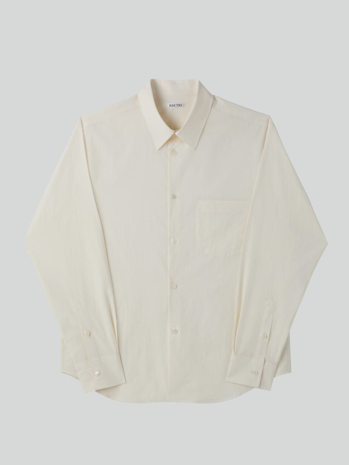 렉토 26SS 코튼 포켓 셔츠 크림 상품이미지1