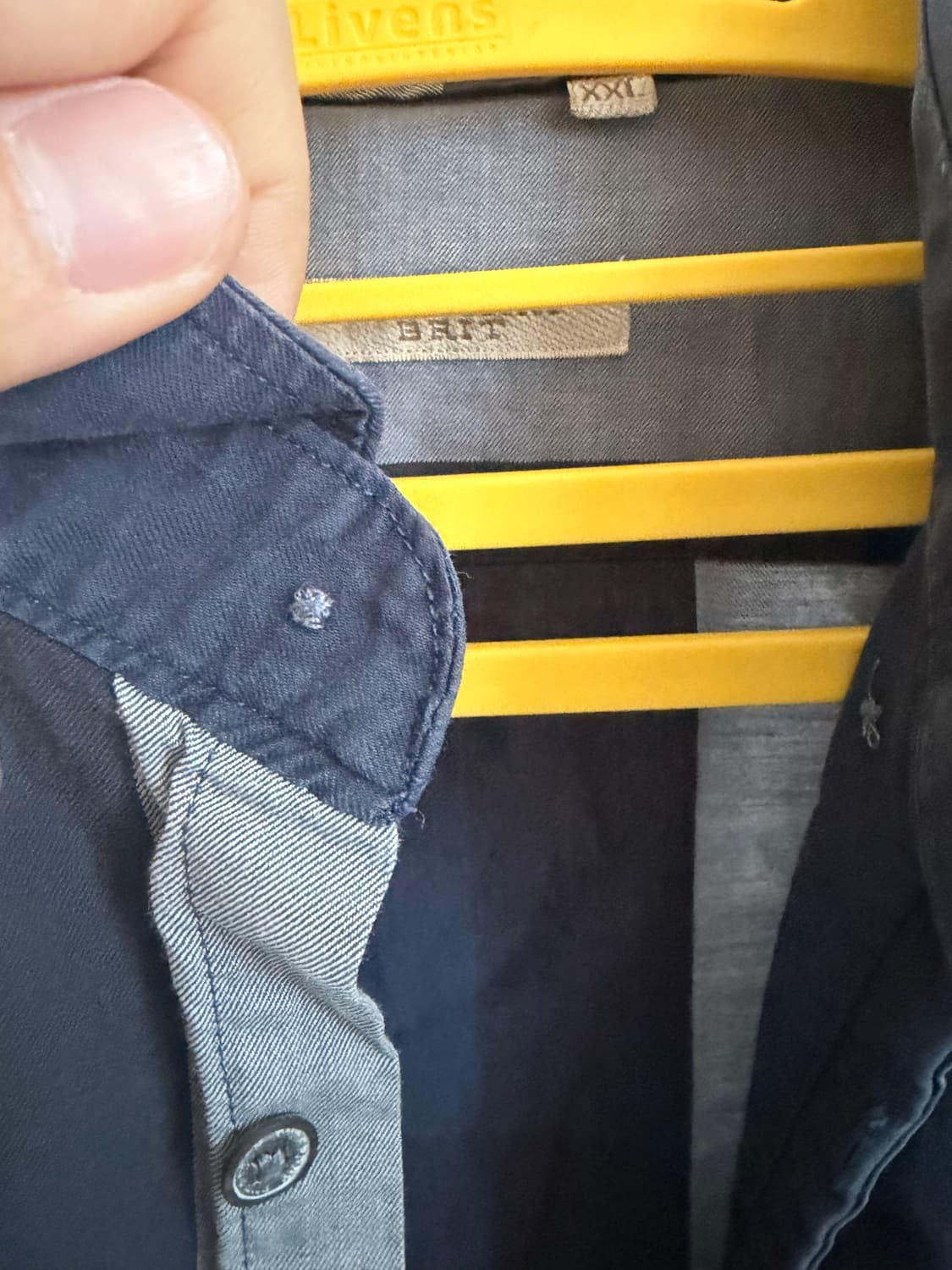 버버리 브릿(Burberry) 메가 체크 코튼 셔츠 네이비 상품이미지3