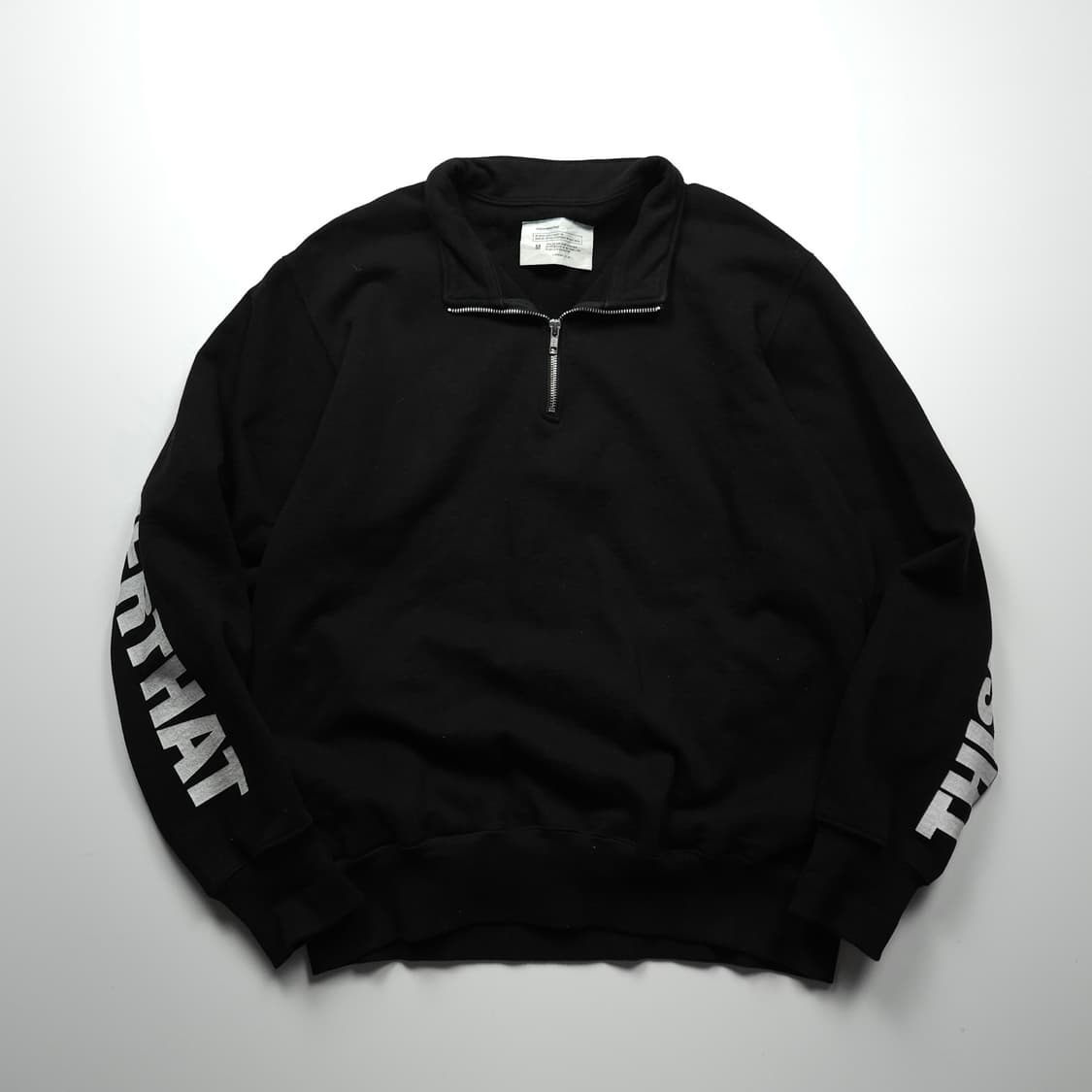 디스이즈네버댓 스펠아웃 헤비 코튼 쿼터집업 스웻 셔츠 (L) 상품이미지1