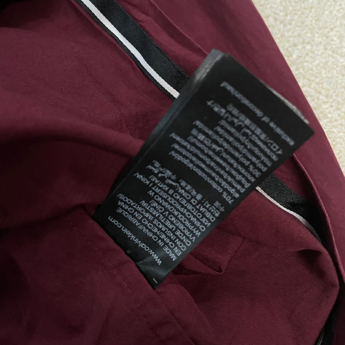 캘빈클라인 투 포켓 롱슬리브 오버셔츠 버건디 상품이미지5