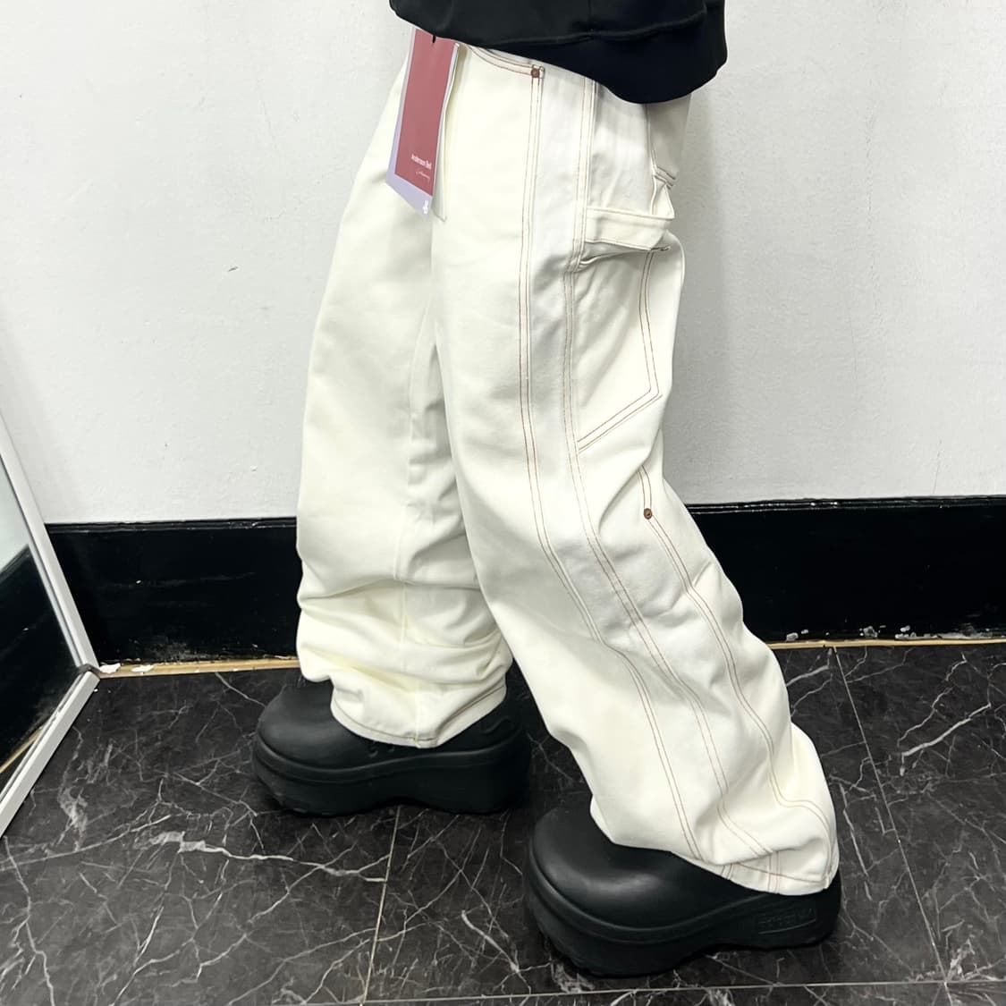 앤더슨벨 마시스트 비치 팬츠 아이보리 상품이미지1