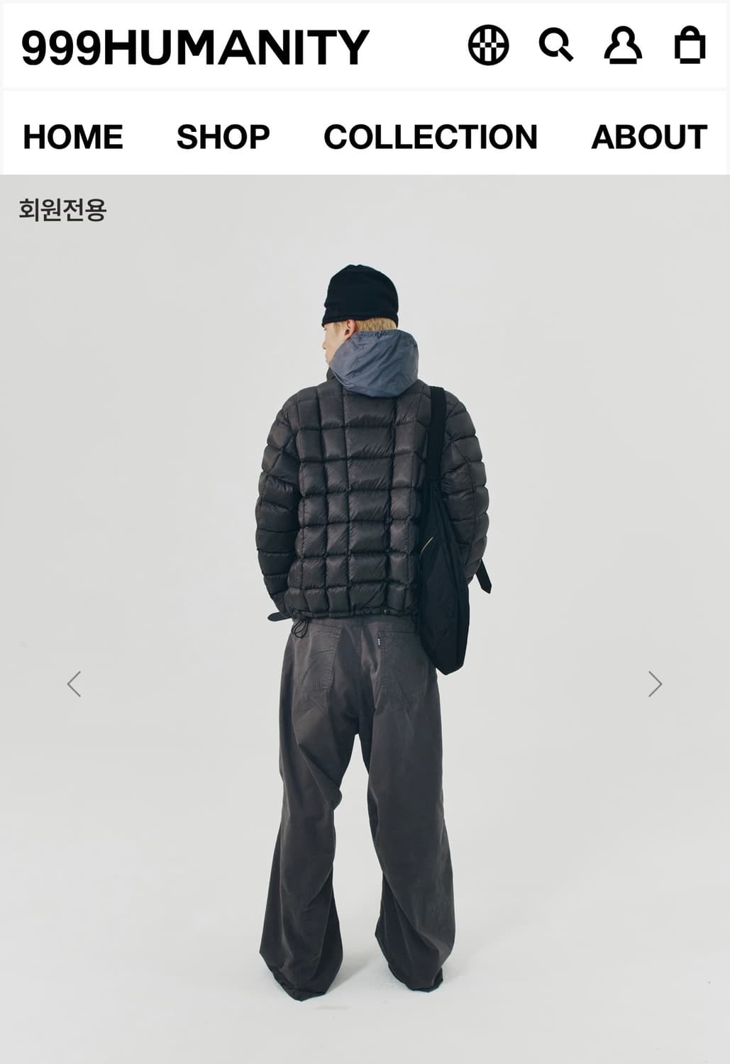 999휴머니티 모듈러 구스 패딩 블랙 2사이즈 상품이미지3