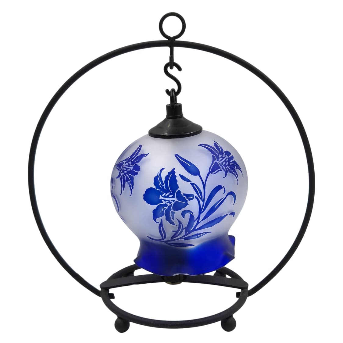 80s 오타루 샌드블라스트 난초 호롱 램프 상품이미지3