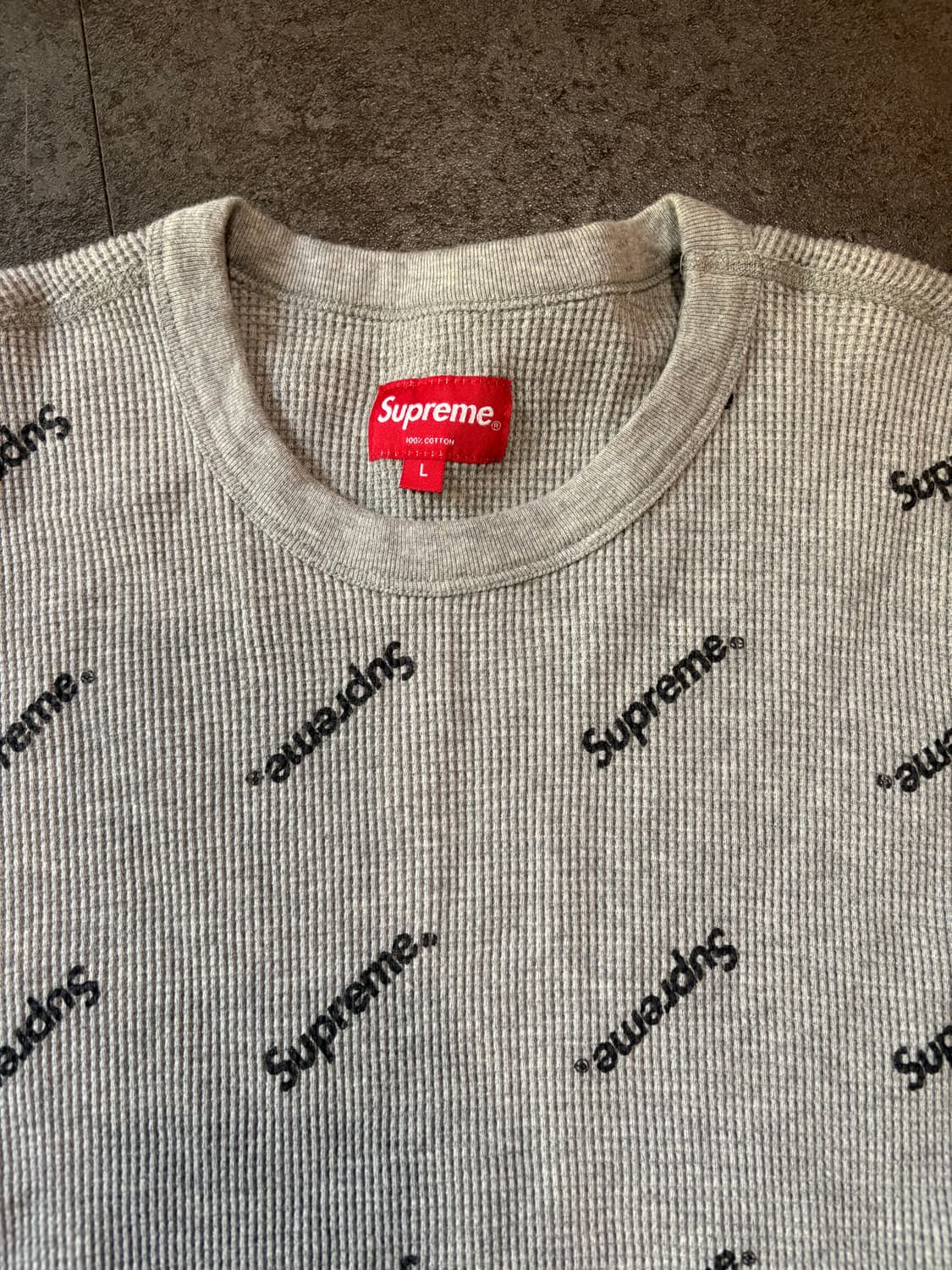 [L]슈프림 로고 와플 써멀 15fw 상품이미지1