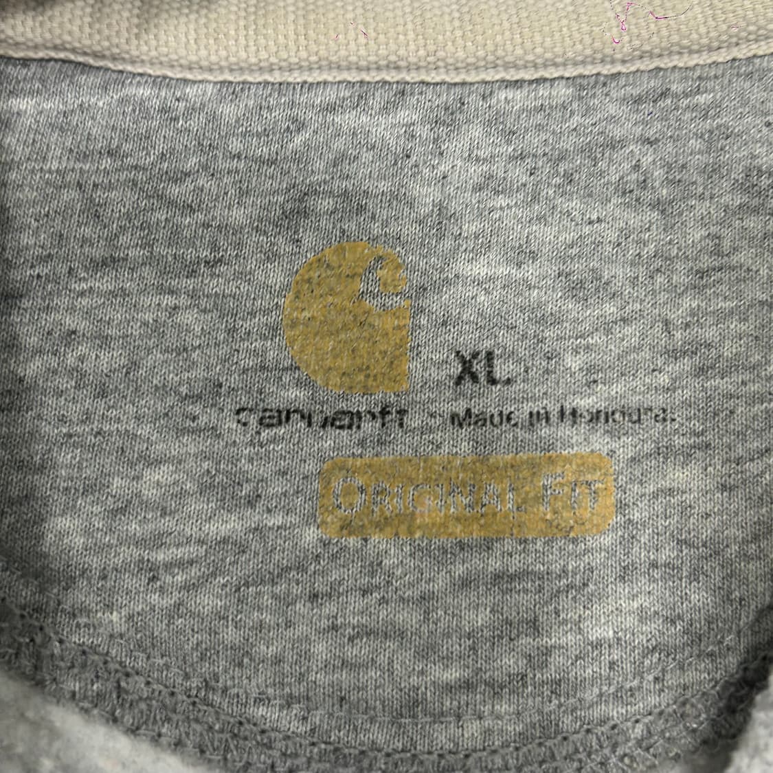 Carhartt 칼하트 사이드 로고 그레이 후드티 상품이미지6