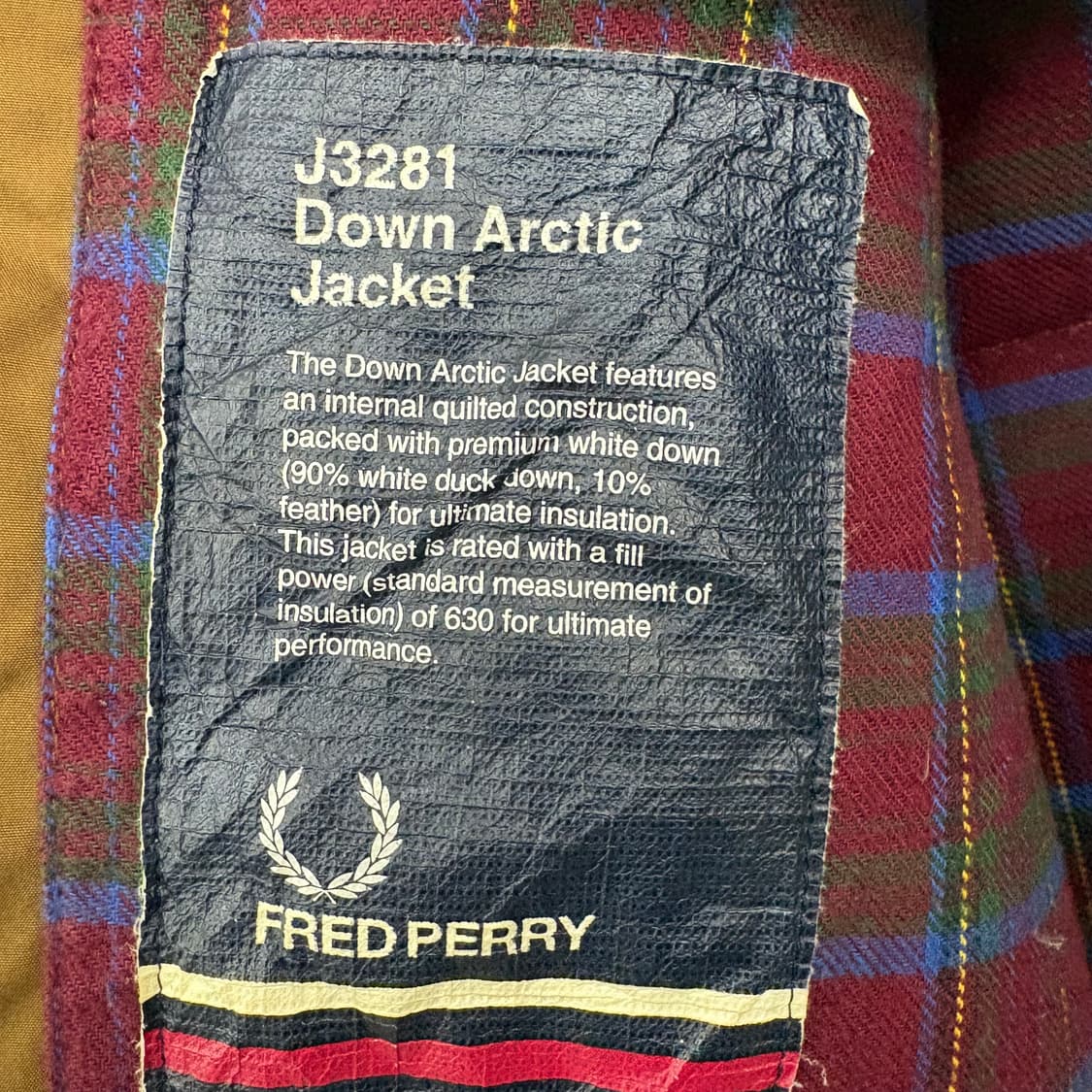 프레드페리 브라운 후드 패딩 점퍼 남/M 상품이미지6