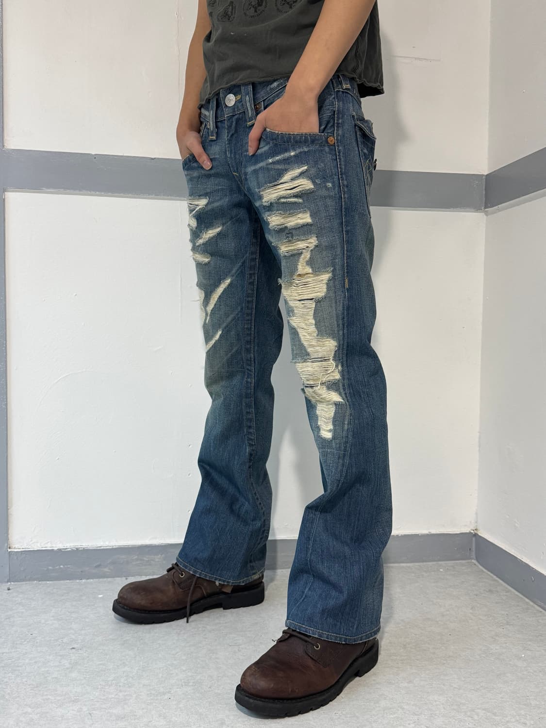 트루릴리전 y2k 부츠컷 데님팬츠 29 상품이미지1