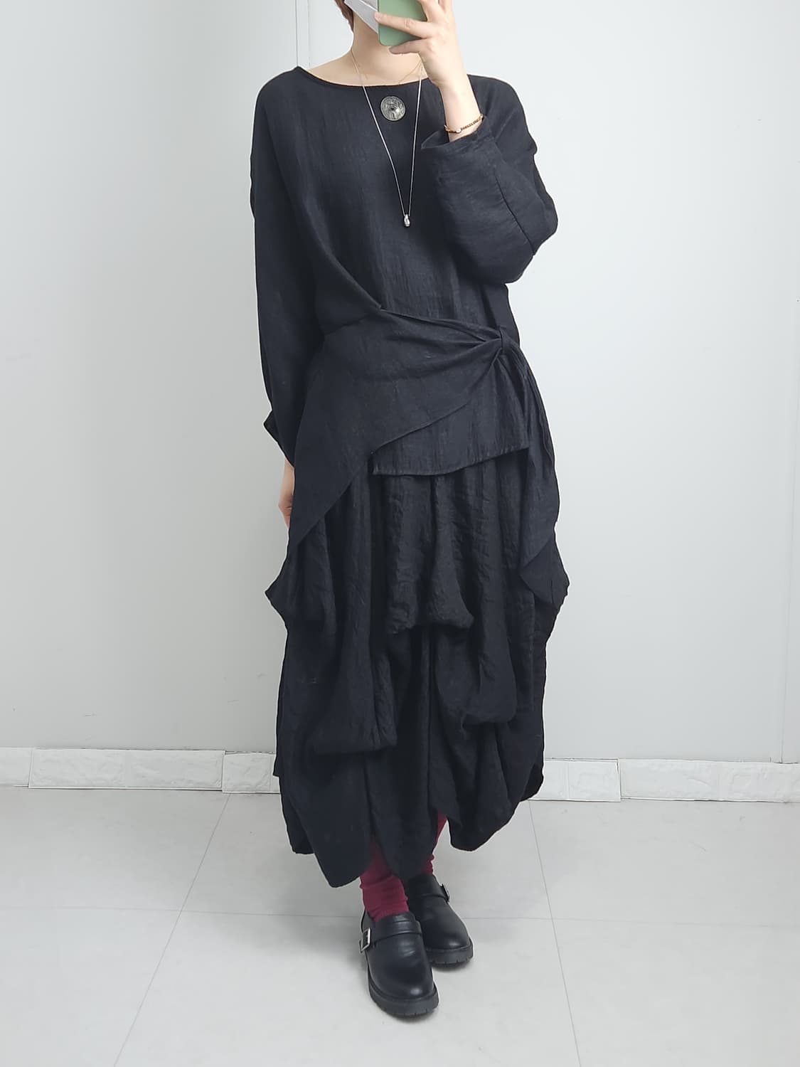 언발 블라우스•셔링 스커트 셋업 상품이미지6