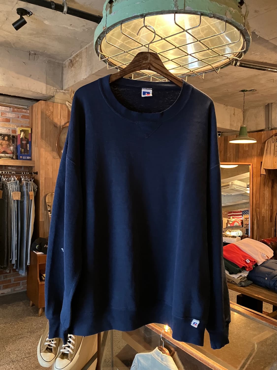 90s USA 빈티지 러셀 플레인 스웻 셔츠 맨투맨 상품이미지2