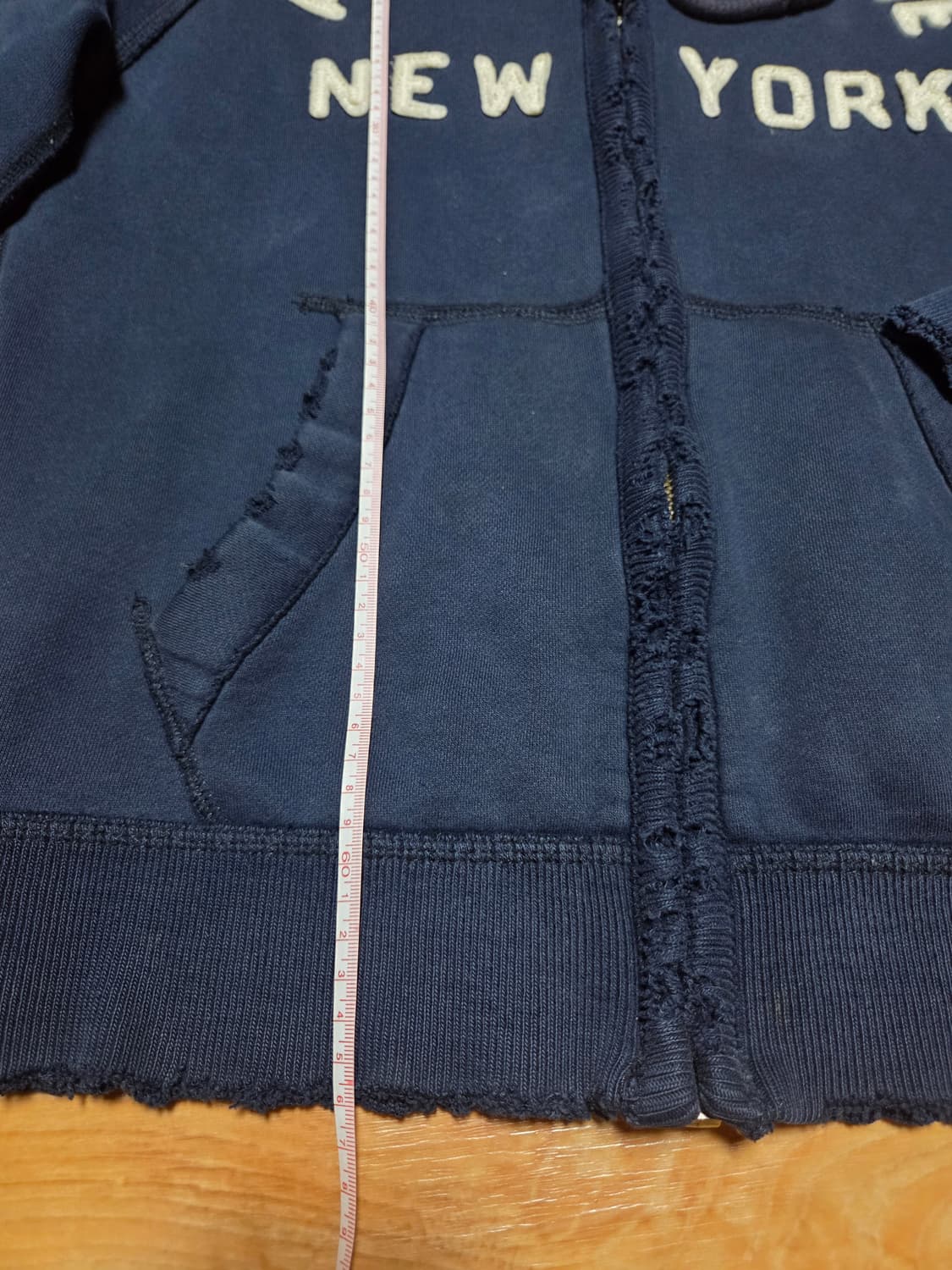 아베크롬비 네이비 원형로고 후드집업S 상품이미지5