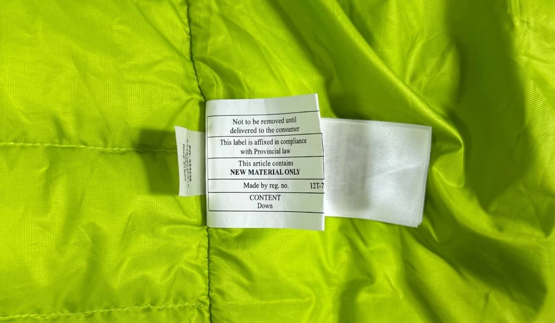 10s 파타고니아 경량패딩 네온 그린 상품이미지9