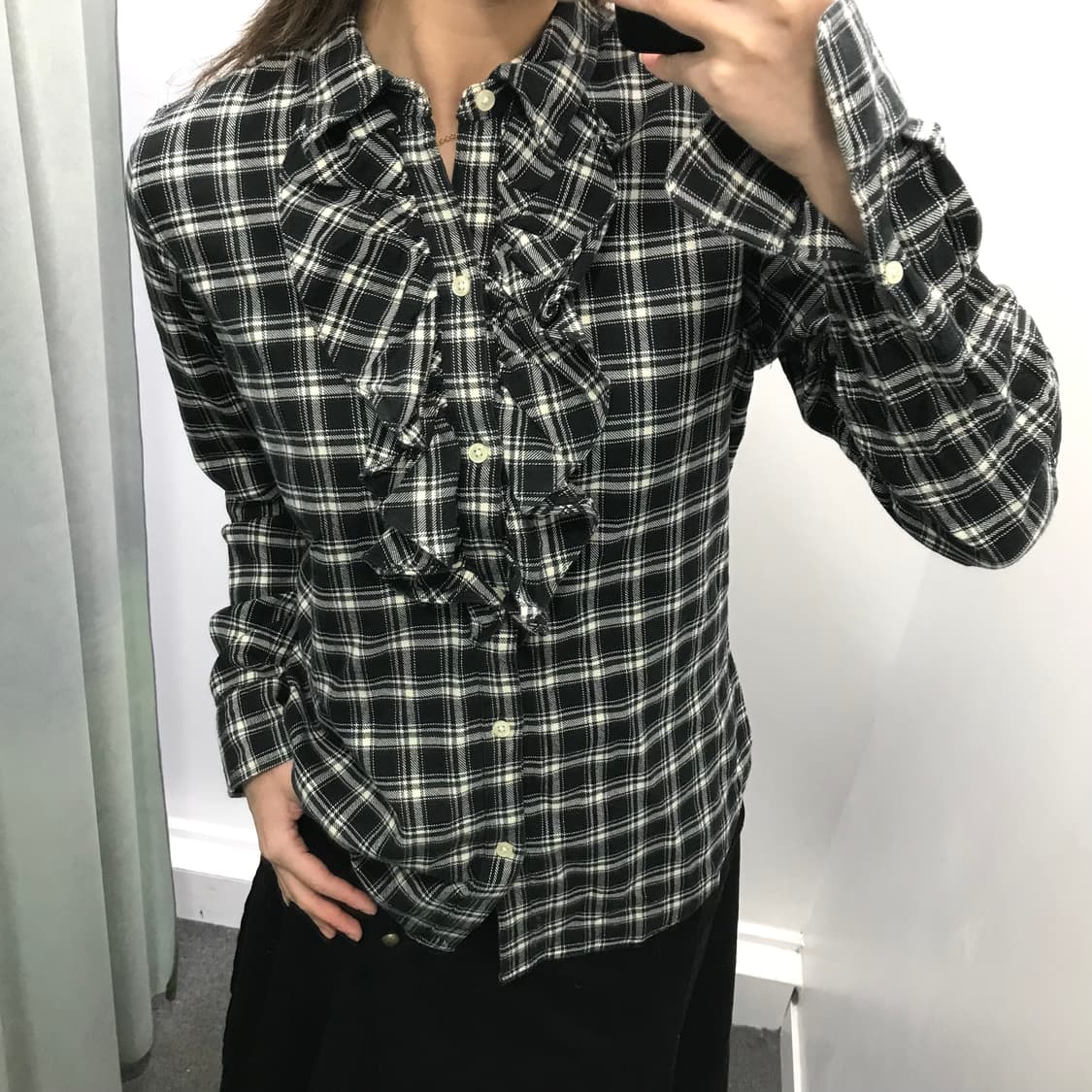 랄프로렌 스포츠 체크 러플셔츠 상품이미지2