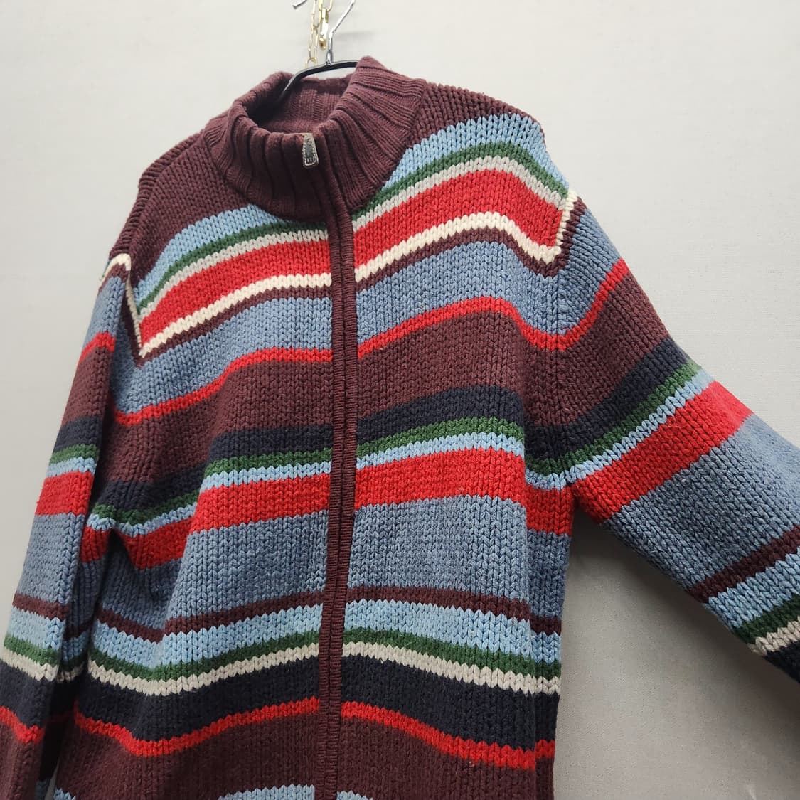 올드스쿨 타미힐피거 멀티컬러 니트집업 XL(XL) 상품이미지2