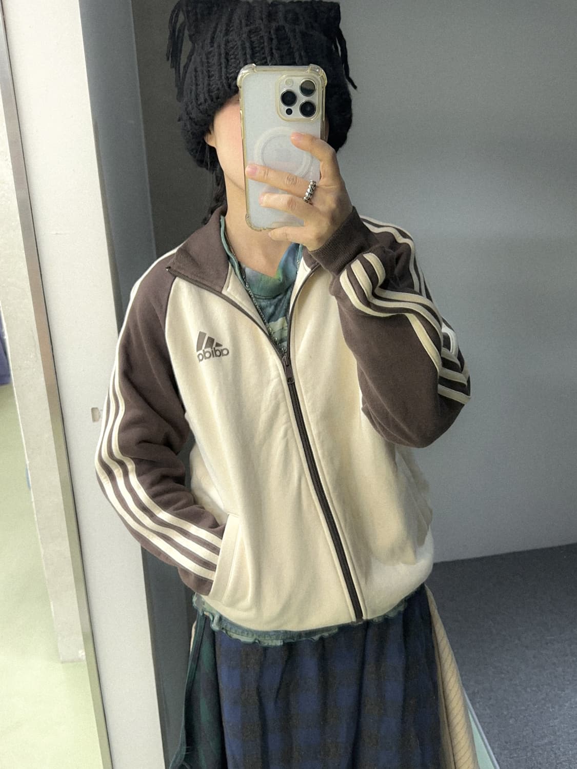 adidas brown cotton zip up 상품이미지2